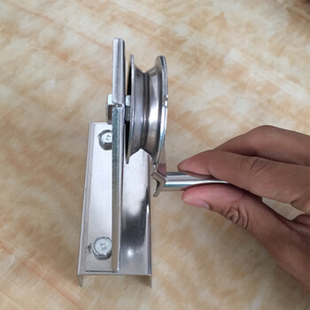 加厚旗杆配件 手拉绳旗帜吊轮轮子升旗轮 旗杆滑轮一套(加厚304#)