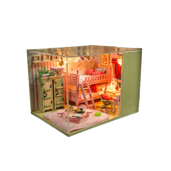 迷你小房子diy小屋手工制作小房间模型屋拼接