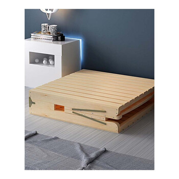 折叠床单人床1.2米实木双人简易床午休床板式木板床小床 封闭式床头0.