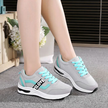 女士运动鞋2018春季新款透气网面老爹鞋女白色网鞋女厚底休闲鞋舒适