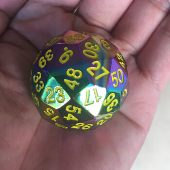 超科厂家直销金属炫彩多面骰子六十面数字教学道具桌面游戏大号骰子 9