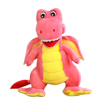 玩偶抱枕公仔睡觉娃娃儿童毛绒玩具靠垫女生七夕节礼物女孩 粉色翼龙