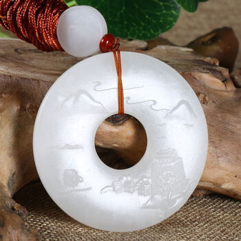 和田玉挂件 和氏璧意境山水43克 【丝路典藏】