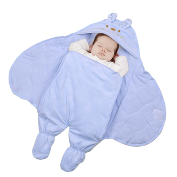 婴儿包被抱被春夏季包巾小被子春秋冬季薄款抱毯襁褓宝宝用品 蓝色