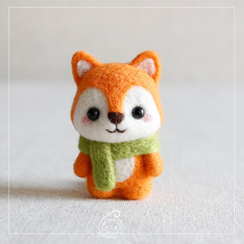 羊毛毡戳戳乐萌宠材料包 可爱小动物熊猫 摆件手机挂饰 手工diy 围巾