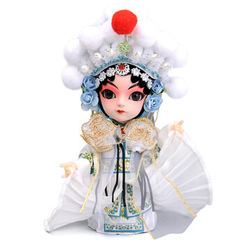 脸谱绢人摆件中国北京特色手工工艺礼品装饰送外国人老外礼物 白娘子