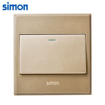 西蒙(SIMON) 开关插座面板 56C系列 一开多控开关 86型面板 香槟金色 V51026BY-02
