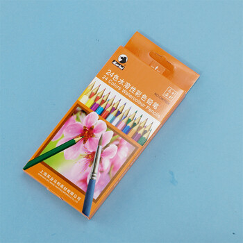 马利cw70盒装24色24支水溶性彩色铅笔儿童彩铅笔 24色