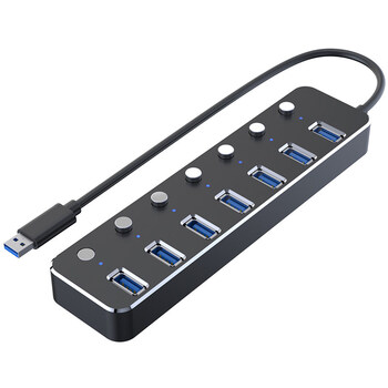 铝合金usb分线器一拖四3.