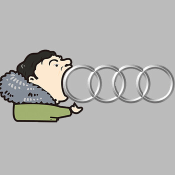 王思聪吃热狗车贴王校长福特 佩琪汽车车标抖音网红搞笑 奥迪(3张)