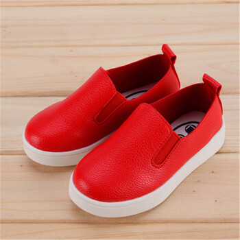夏季一脚蹬儿童运动鞋男童板鞋懒人鞋女童鞋防水休闲鞋 红色 21