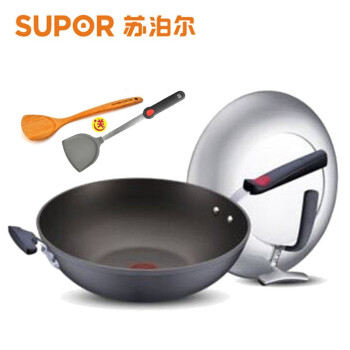 
                                                            苏泊尔（SUPOR） PC30H2/PC32H2/PC34H2/CC30H1火红点无油烟不粘炒锅 PC32H2有副把手电磁炉通用                