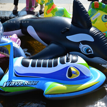 儿童水上充气坐骑动物游泳圈坐圈乌龟座骑沙滩玩水玩具 小号海豚款175