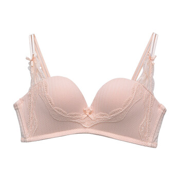 蕾丝舒适内衣套装文胸聚拢少女蕾丝舒适棉胸罩性感 肤色单件 36/80a