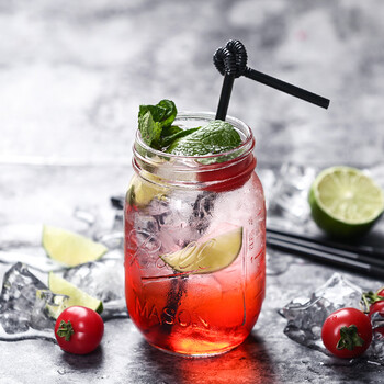 ball梅森饮料杯 玻璃 创意鸡尾酒杯 冰橘瓶 果汁杯 无酒精冷饮杯