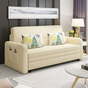 【京东好店】翼度空间 沙发床两用多功能小户型布艺折叠沙发床 一物四