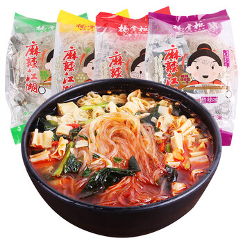 杨掌柜麻辣江湖方便粉丝4袋装 方便面混合口味夜宵小吃酸辣粉麻辣汤