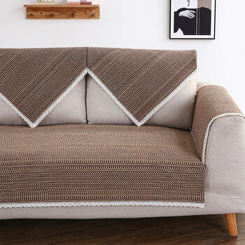 京东品质保障 新中式棉麻沙发垫布艺坐垫四季通用简约现代客厅实木