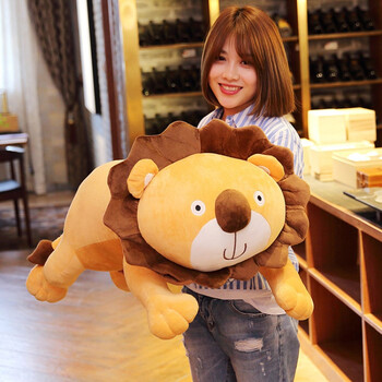 可爱子大号毛绒玩具趴款子睡觉抱枕儿童布娃娃七夕情人节礼物 棕色 60