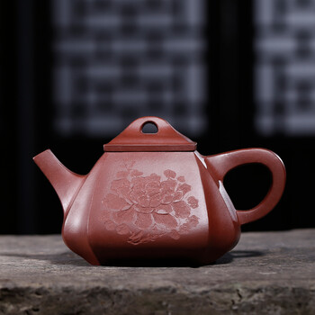 紫砂老艺人 著名陶艺家汪庆明【国色天香】做工精湛 用料纯正