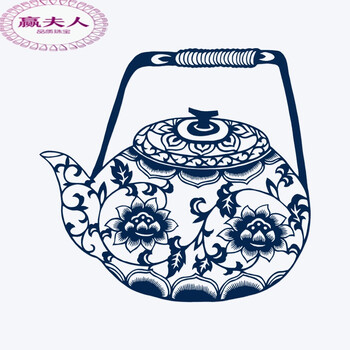 青花瓷剪纸 茶壶 花瓶 小酒壶 中国特色礼品送老外圣诞节送女友送老婆