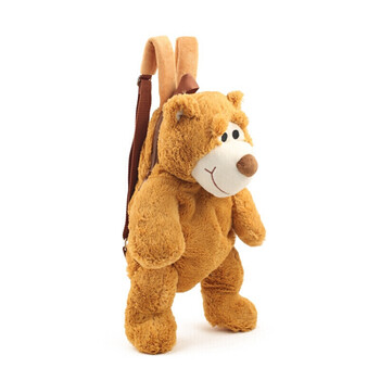 毛绒玩具公仔背包熊幼儿园小书包儿童双肩背包卡通包 狗熊