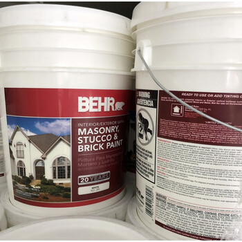 美国百色熊behr进口外墙涂料内墙漆-弹性可擦洗-室内室外乳胶漆 白 0