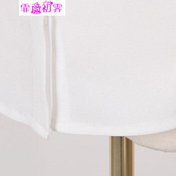 霏雨初霁 2015春装新款长袖衬衣手工钉珠修身显瘦雪纺衬衫韩版上衣打底衫 白色 M