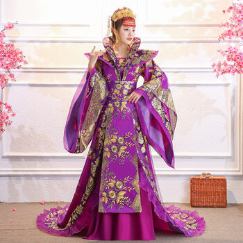 古装服装女贵妃拖尾古代大唐冬季汉服皇后宫廷新款舞台演出服古风