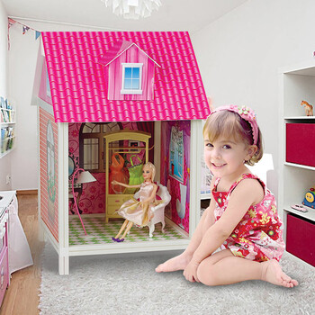 芭比娃娃玩具屋公主屋冰雪奇缘别墅套装大礼盒