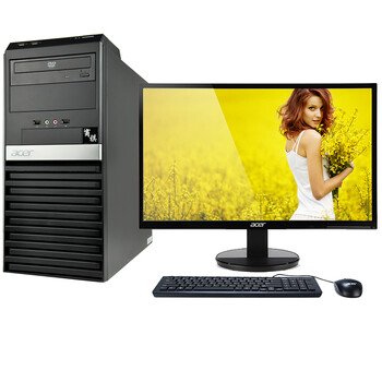宏碁（acer）SQN6340 840N 商用台式电脑（四核A8-6500 4G 500G 集显 USB3.0 DVD 键鼠 Linux）19.5英寸