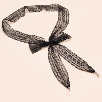 新品韩版百搭女士蕾丝飘带配裙子甜美蝴蝶结打结宽腰带女围巾装饰