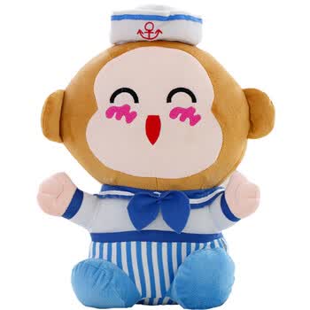猴子毛绒玩具公仔抱枕玩偶布娃娃送女生生日毕业礼物博士帽学士服猴子