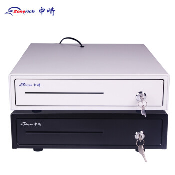 中崎（ZONERICH)ZQ-405A六格三档锁钱箱收银机收款机收钱箱超市收银盒子 黑色