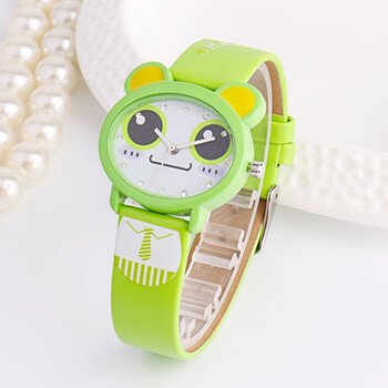 韩版潮可爱卡通儿童手表女孩中小学生女童皮带防水钻电子表石英表智