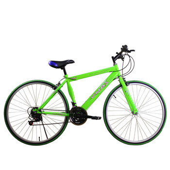 车自行车男女式21速双碟刹学生山地自行车20/24/26寸zxc 休闲款绿色