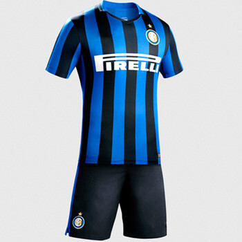 15-16新款国家队球衣 吸汗透气中国队足球服套装 蓝白条 90cm