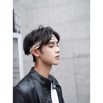 【京东优品】韩国潮人街头运动吸汗男头带护额原宿头巾篮球针织束发带