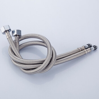 304不锈钢单枪短头厨房饮用冷热水用软管大小头 50cm(单根)