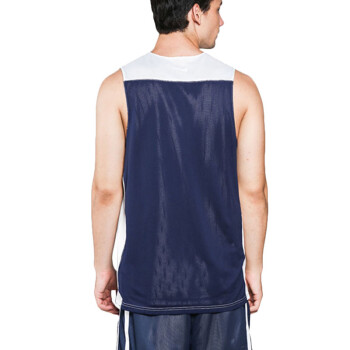 Nike耐克男款新款双面训练队服比赛篮球服t恤运动背心631064 深蓝631064