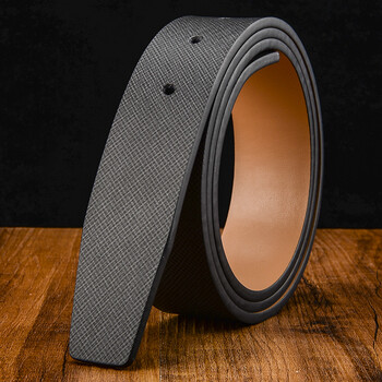 新款无头皮带身平滑扣真皮腰带男不带头板扣纯牛皮带条无扣裤带潮