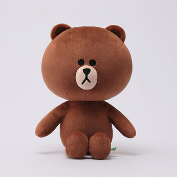 line friends 布朗熊 毛绒公仔抱枕第三版 动漫周边超萌毛绒玩偶女生