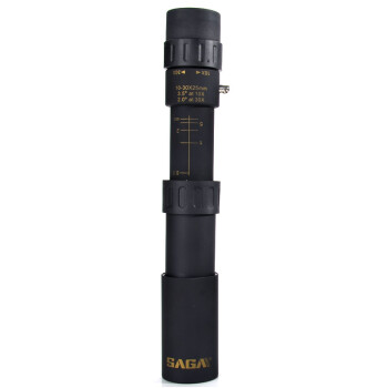 萨伽（SAGA） 单筒望远镜连续变倍高倍高清微光夜视非红外小巧便携迷你望眼镜 10-30X25黑色