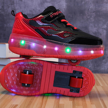 ryry轮滑鞋成人男专业速滑多功能暴走鞋儿童双轮可收学生夜光闪光亮灯