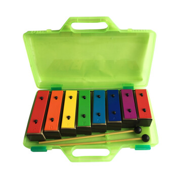 Orff绿盒手提8音砖 彩色八音块敲琴 幼儿园手敲琴 TL8-15