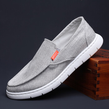 【京东精选】秋季帆布鞋男潮一脚蹬懒人透气防臭休闲鞋男士老北京布鞋