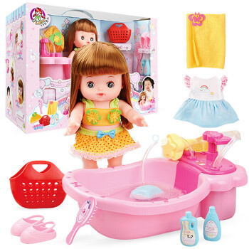 乐吉儿 过家家玩具女孩会说话的娃娃玩具仿真婴儿洋娃娃宝宝搪胶硅胶