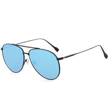 哈迪 中性款黑色镜框蓝色镀膜镜片眼镜太阳镜 eh 1050-i 63mm