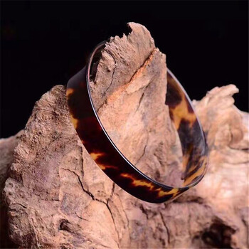 开光乌龟壳龟壳工艺品手镯贵妃镯送礼饰品口径活口可以调节 尺寸面宽