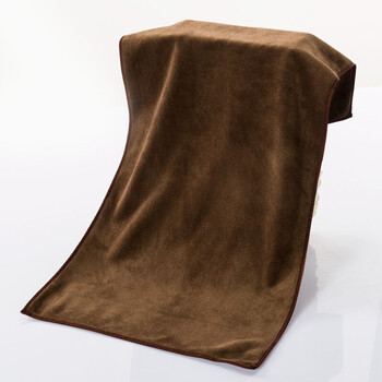 帕高家纺 浴巾细纤维柔软吸水毛巾快干巾 褐色 70*140cm